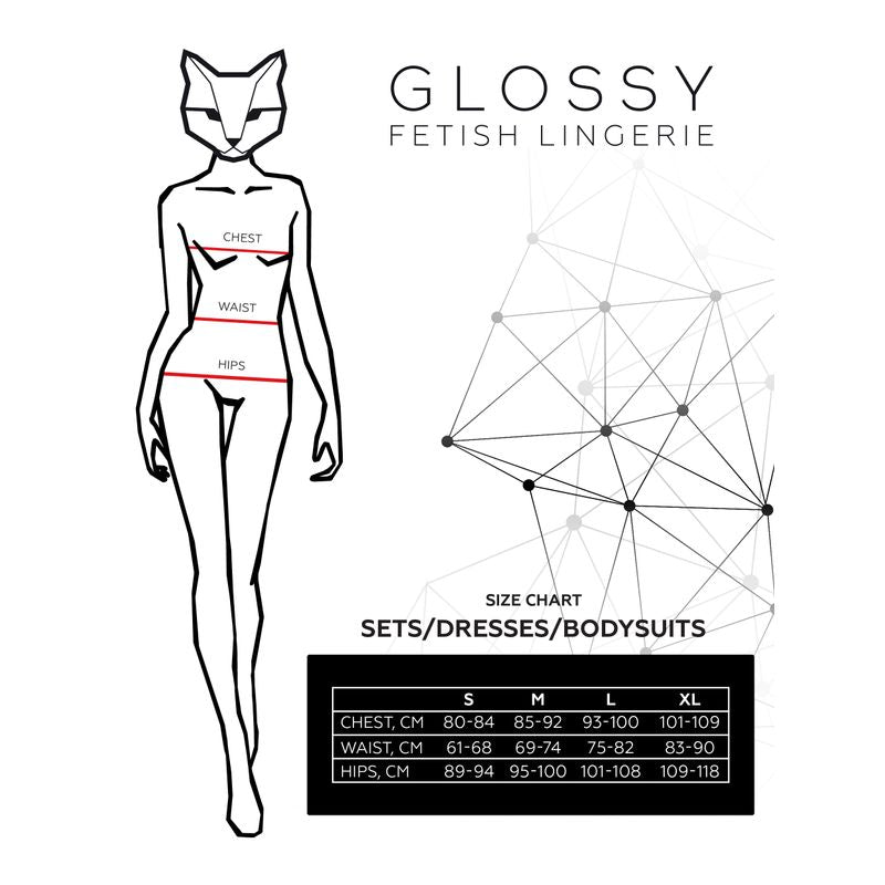 Glossy Stacy Bodysuit-955044-BLK-S