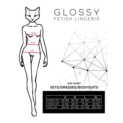 Glossy Stacy Bodysuit-955044-BLK-S