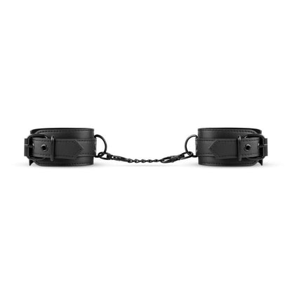 Faux Leather Ankle Cuffs Black-BF002BLK