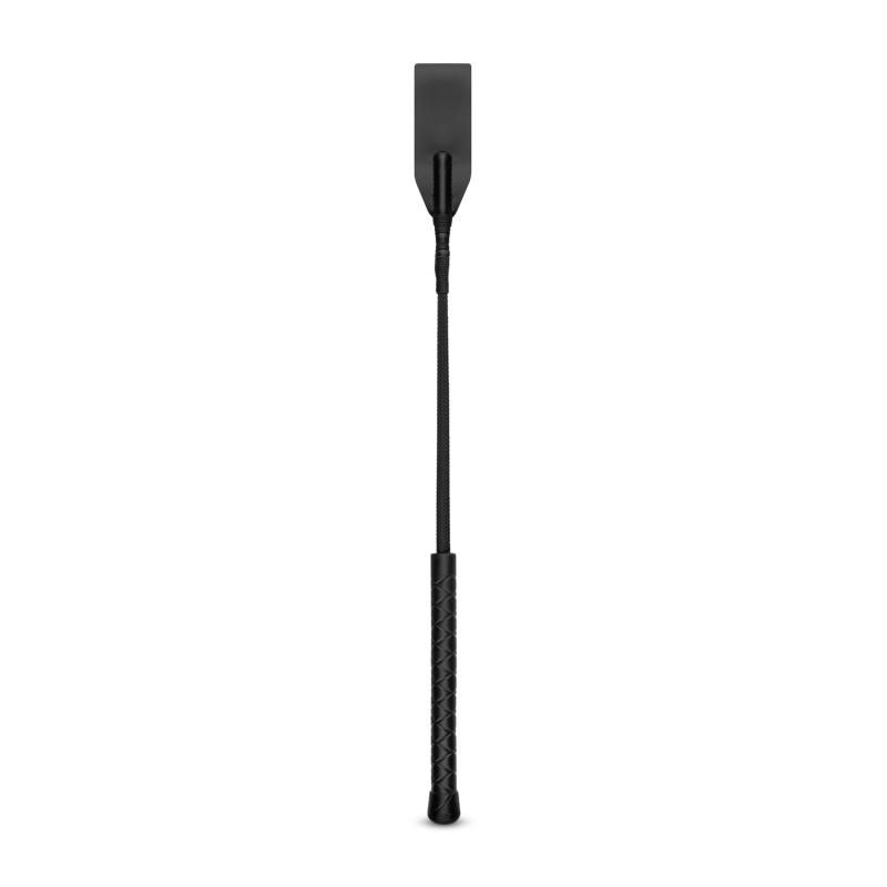 Faux Leather Crop Whip Black-BF023BLK