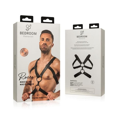 Rocco Bondage Harness Black-BF027BLK