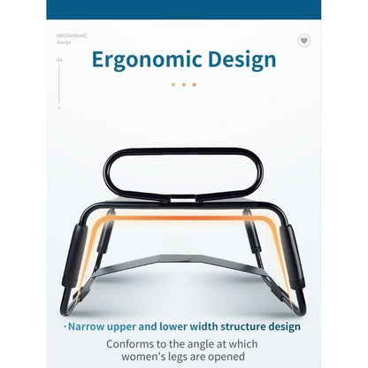 Sex Chair Adjustable Height Black w Handle and Arch Bridge-YDA-013TZ