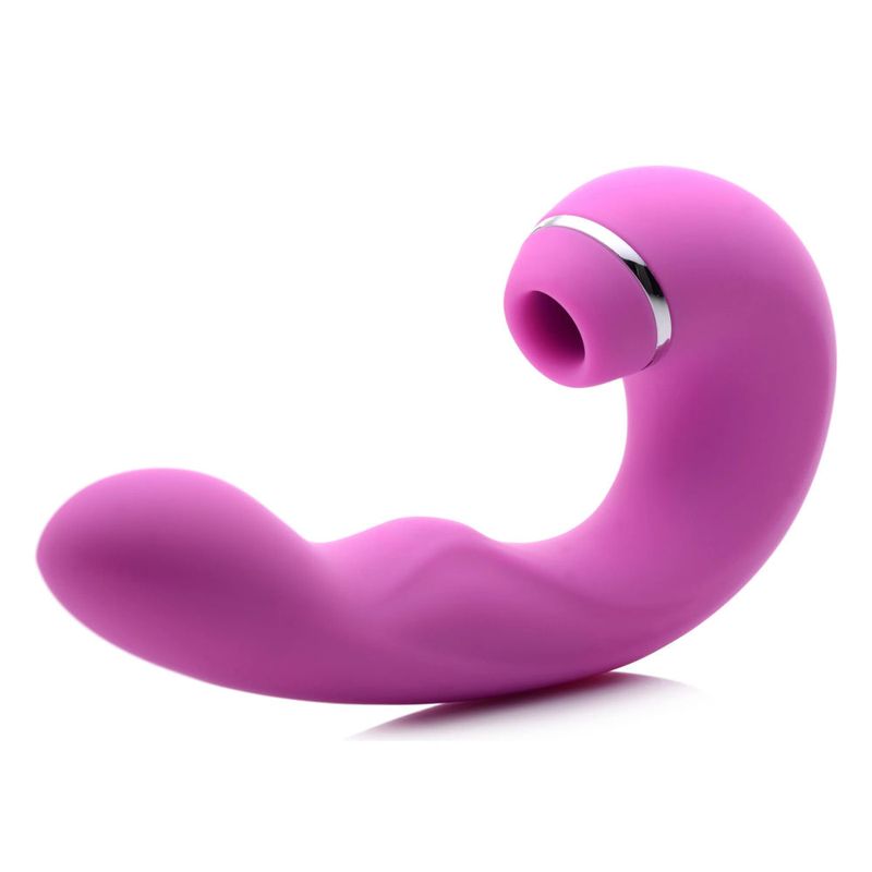 Shegasm 5 Star 10X Tapping G-Spot Vibe w Suction Pink-AG667-Pink