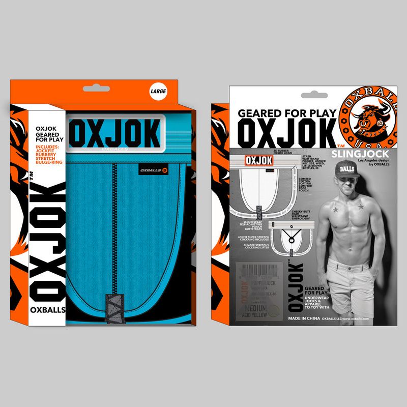 Oxballs Slingjock Upthrust Slider-Strap Jock Pool Blue-JOK-1000-POL-S