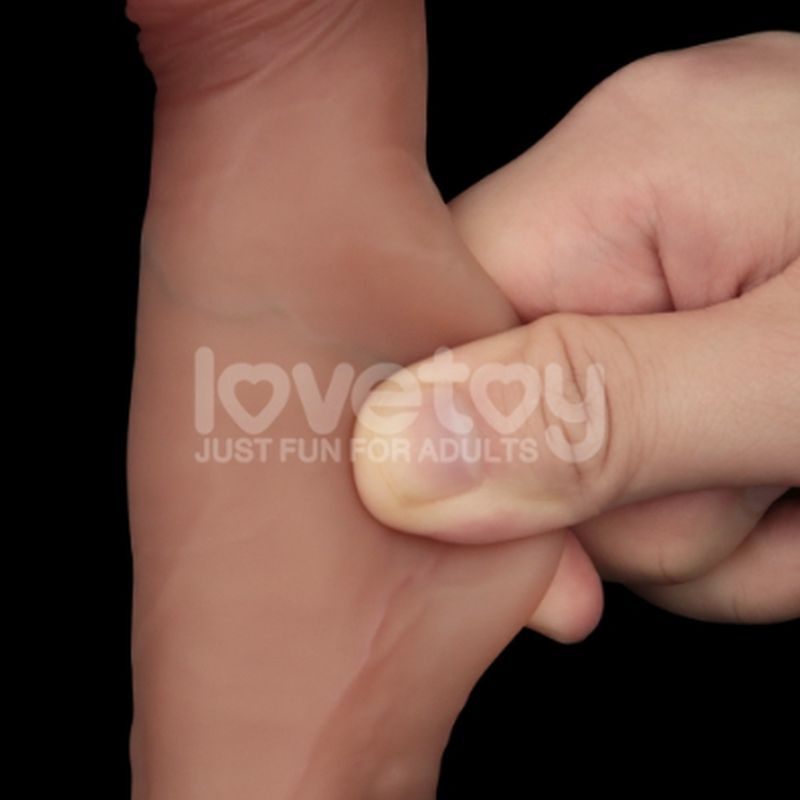 Sliding Skin Pro Dual Layer Silicone Dong 7.5in-LV417001