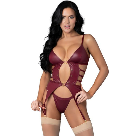 Kira Burgundy Kiss Two Piece Set-PAK259-BN-L/X