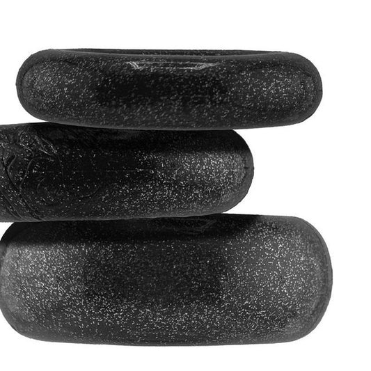 Cockpack 3 Pc Ring Set Black-OX-3210-BKM