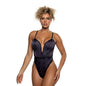 Playboy Blackout Bunny Romper Black-PBLI181-BLK-XS