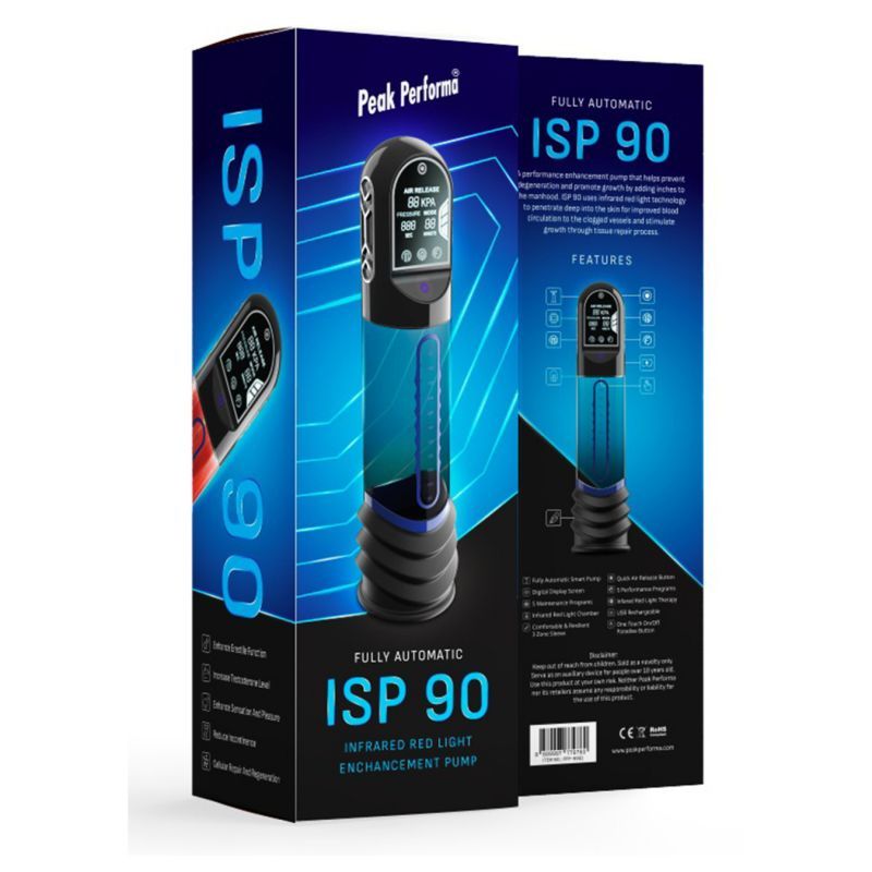 ISP90 Curve Infrared Automatic Penis Pump Blue-PPP9991-BLU