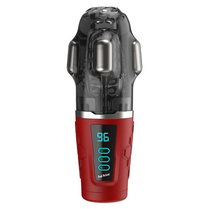 Hypershaker Automatic App Controlled LCD Masturbator Red-PPP7655-7