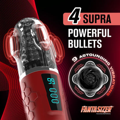 Hypershaker Automatic App Controlled LCD Masturbator Red-PPP7655-7