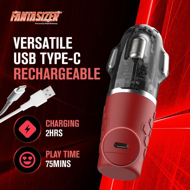Hypershaker Automatic App Controlled LCD Masturbator Red-PPP7655-7