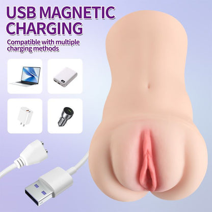 Brenna Dual Density 3 Speed 7 Mode Vibrating Realistic Masturbator-SQ-MA60157V