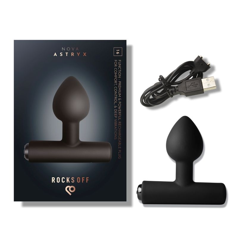 Nova Solaris Tapered Butt Plug Vibrator Black-16SOLARISBK