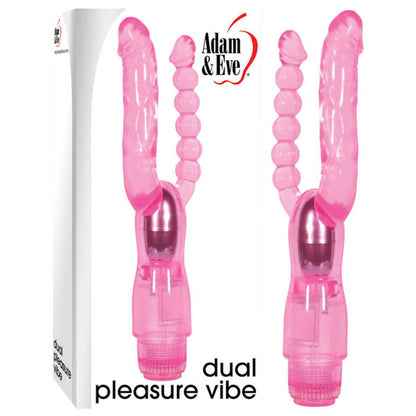 Adam & Eve Dual Pleasure Vibe - Pink 12 cm (4.75) Vibrator with Anal Probe