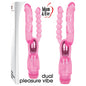 Adam & Eve Dual Pleasure Vibe - Pink 12 cm (4.75) Vibrator with Anal Probe