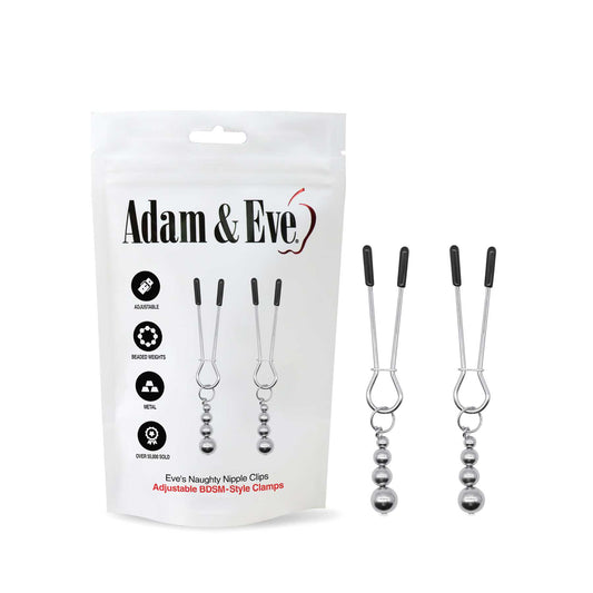 Adam & Eve Eves Naughty Nipple Clips - Set of 2-284U 0000