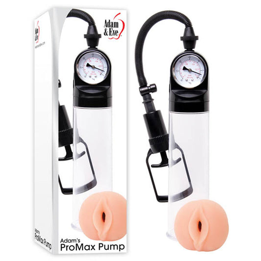 Adam & Eve Adams Promax Pump - Clear Penis Pump with Masturbator Sleeve-308H 0000