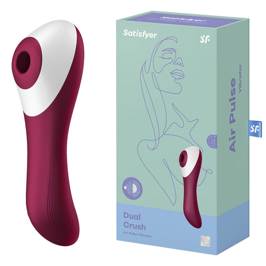 Satisfyer Dual Crush - Red Air Pulse Stimulator with Vibration-4003061