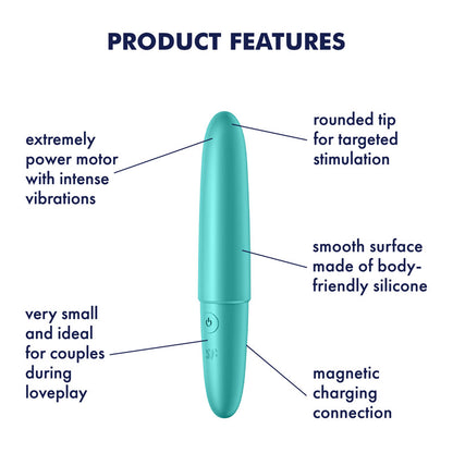 Satisfyer Ultra Power Bullet 6 - Turquoise USB Rechargeable