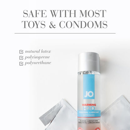 JO H2O Warming Lube - 120 mL - Water Based Warming Lubricant - 120 ml Bottle-40079