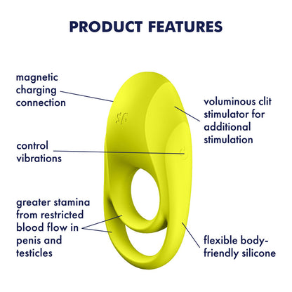 Satisfyer Spectacular Duo - Light Green USB Rechargeable Cock & Balls Ring-4009933