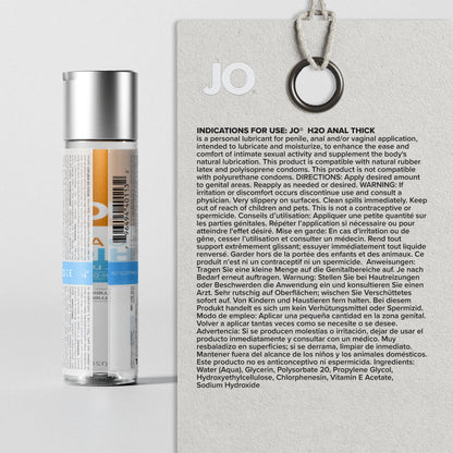 JO H2O Anal Thick Lube - 240 mL - Thick Water Based Anal Lubricant - 240 ml Bottle-40114