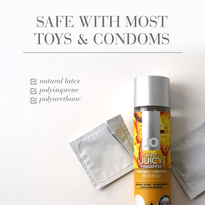 JO H2O Juicy Pineapple Lube - 120 mL - Pineapple Flavoured Water Based Lubricant - 30 ml Bottle-40172