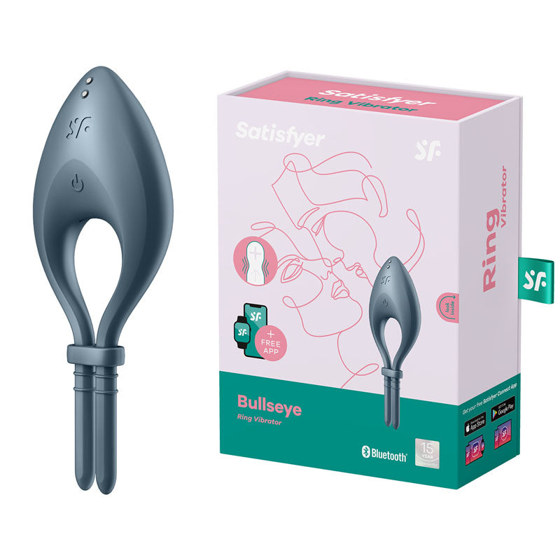 Satisfyer Bullseye - Navy Vibrating Adjustable Lasso Cock Ring