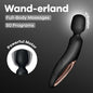 Satisfyer Wand-erland - Black - Black/Rose Gold USB Rechargeable Massage Wand-4018584
