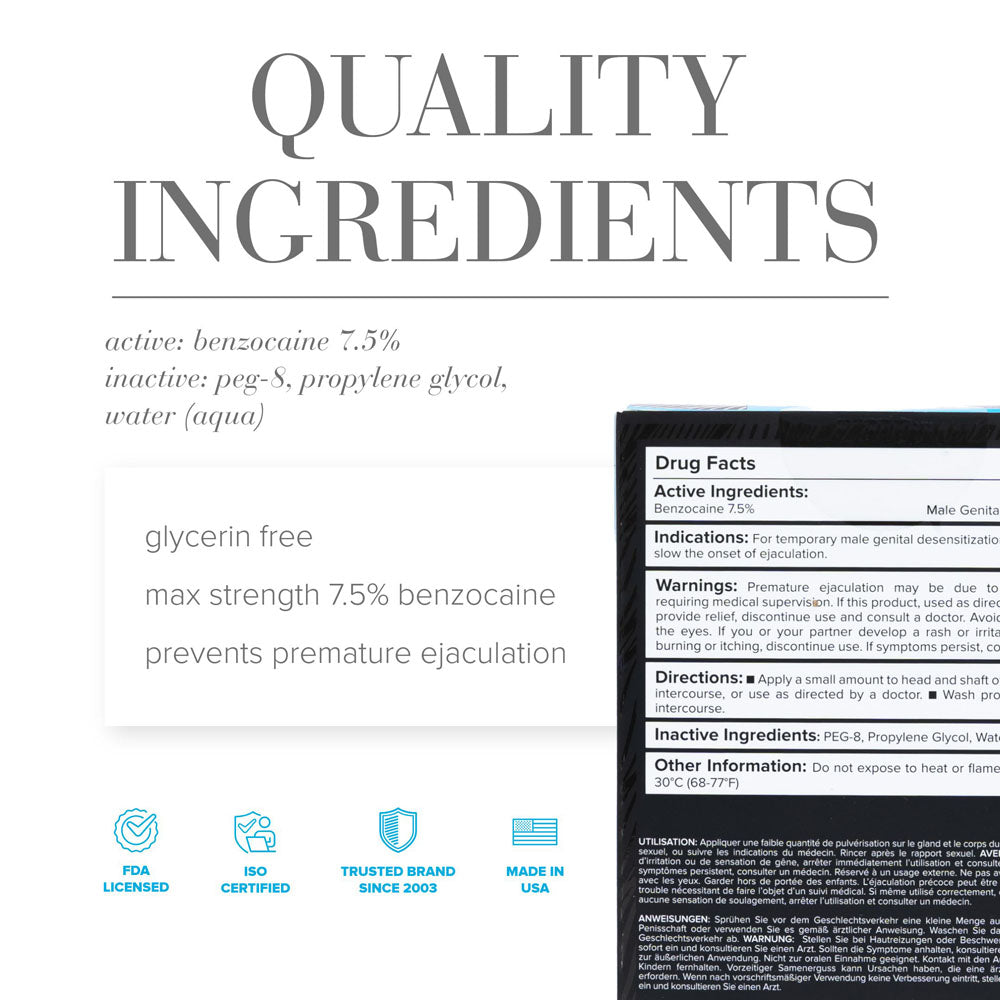 JO Prolonger Spray - 60 mL - Desensitising Spray for Men - 60 ml Spray Bottle-40216