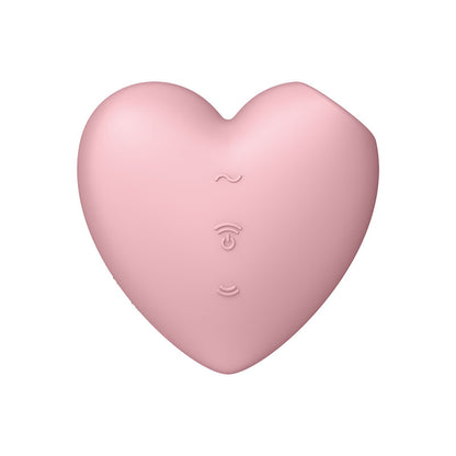 Satisfyer Cutie Heart - Light Pink - Light Pink USB Rechargeable Air Pulsation Stimulator with Vibration-4037264