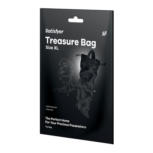 Satisfyer Treasure Bag XLarge - Black - Black XL Toy Storage Bag-4059518
