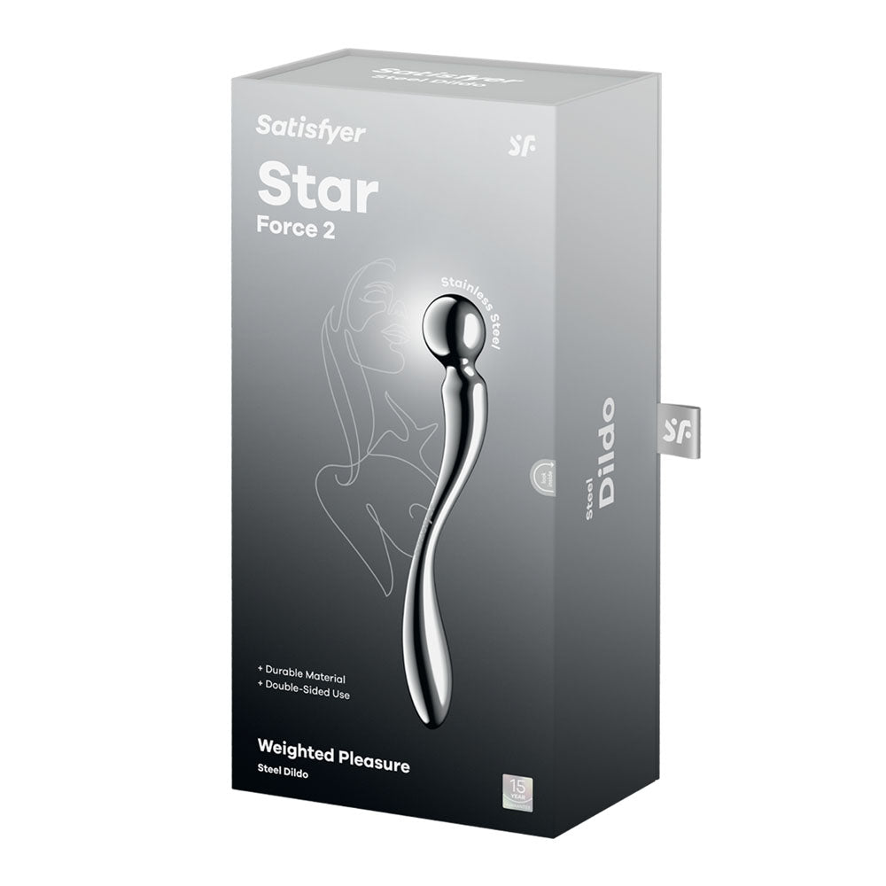 Satisfyer Star Force 2 - Chrome Steel 22 cm Dildo-4066943