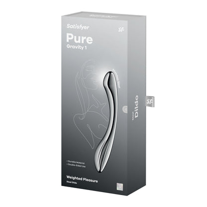 Satisfyer Pure Gravity 1 - Chrome Steel 22 cm Dildo-4066981
