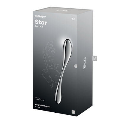 Satisfyer Star Force 3 - Chrome Steel 27 cm Dildo-4066998
