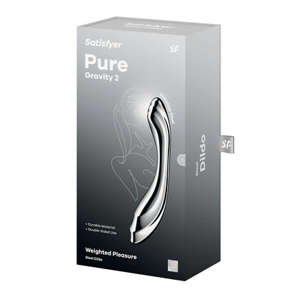 Satisfyer Pure Gravity 2 - Chrome Steel 21 cm Dildo-4067001