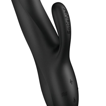 Satisfyer Heat Flex 3 - Black 23 cm USB-C Rechargeable Warming and Rotating Rabbit Vibrator - 4067650