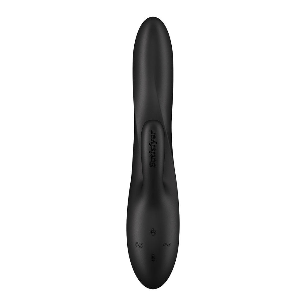 Satisfyer Heat Flex 3 - Black 23 cm USB-C Rechargeable Warming and Rotating Rabbit Vibrator - 4067650