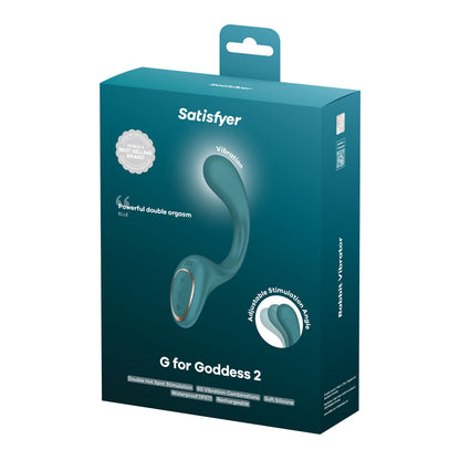 Satisfyer G For Goddess 2 - Bottle Green - Bottle Green 18.8 cm USB Rechargeable Vibrator with Clit Stim - 4080642