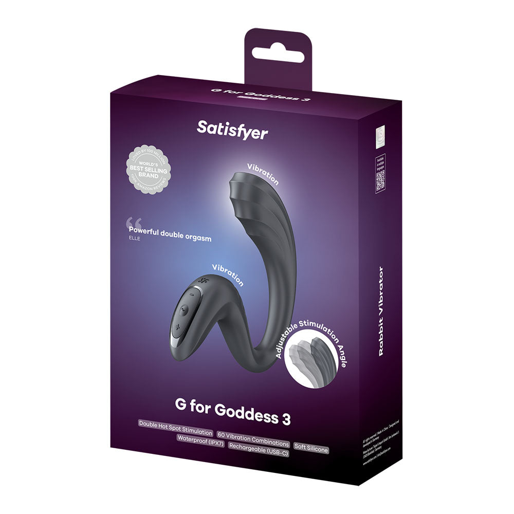 Satisfyer G For Goddess 3 - Grey - Grey 16 cm USB-C Rechargeable Vibrator with Clit Stim - 4082349
