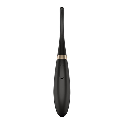Satisfyer Tip Tease - Black - Black USB Rechargeable Vibrator with Twirling Tip-4082363