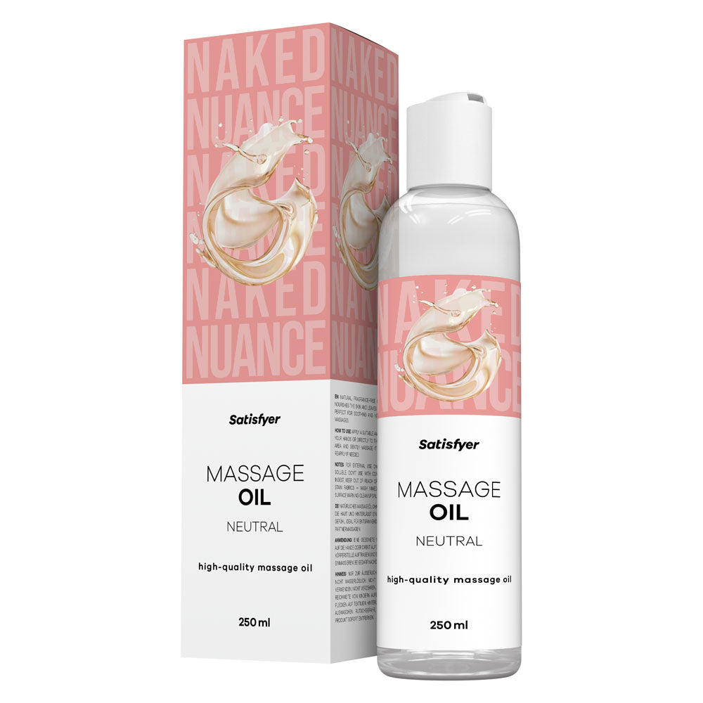 Satisfyer Massage Oil 250 ml Neutral - Unscented Massage Oil - 250 ml Bottle-4083063