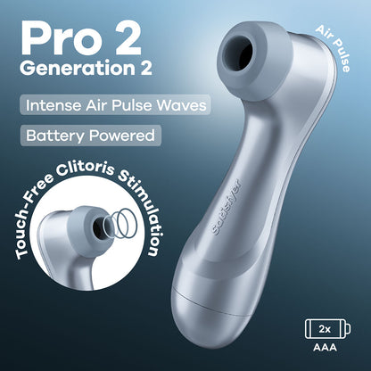 Satisfyer Pro 2 - Blue - Battery Series - Blue Touch-Free Clitoral Stimulator - 4083490