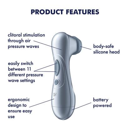 Satisfyer Pro 2 - Blue - Battery Series - Blue Touch-Free Clitoral Stimulator - 4083490