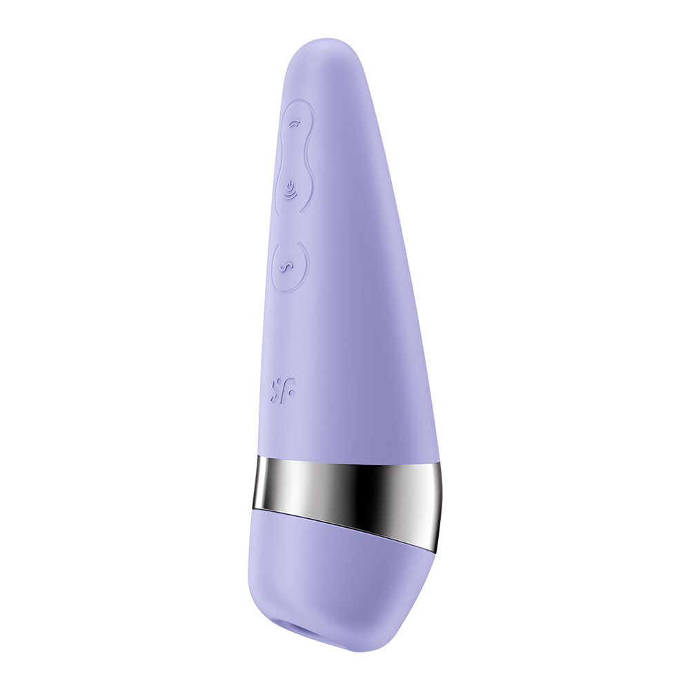 Satisfyer Pro 3+ Purple - Purple USB-Rechargeable Air Pulse Clitoral Stimulator with Vibration - 4083810
