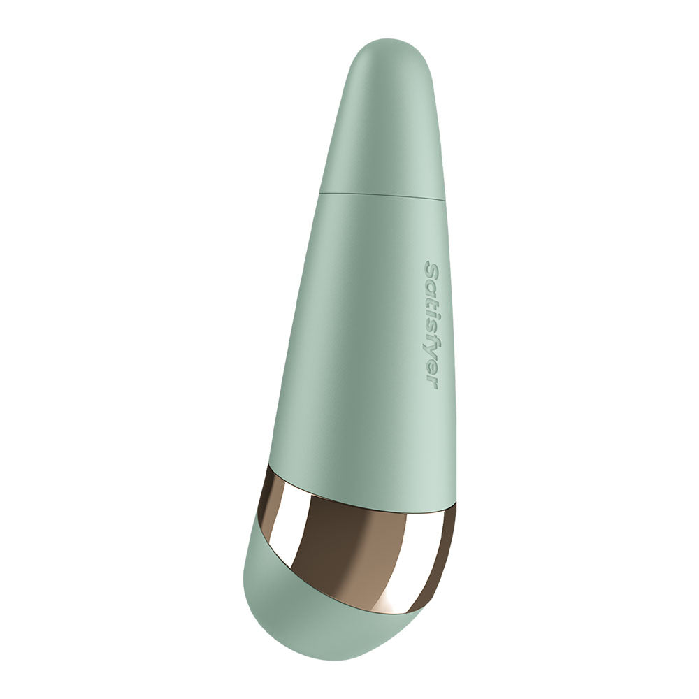 Satisfyer Pro 3+ Battery Series - Mint - Mint Green Air Pulse Clitoral Stimulator with Vibration - 4083858