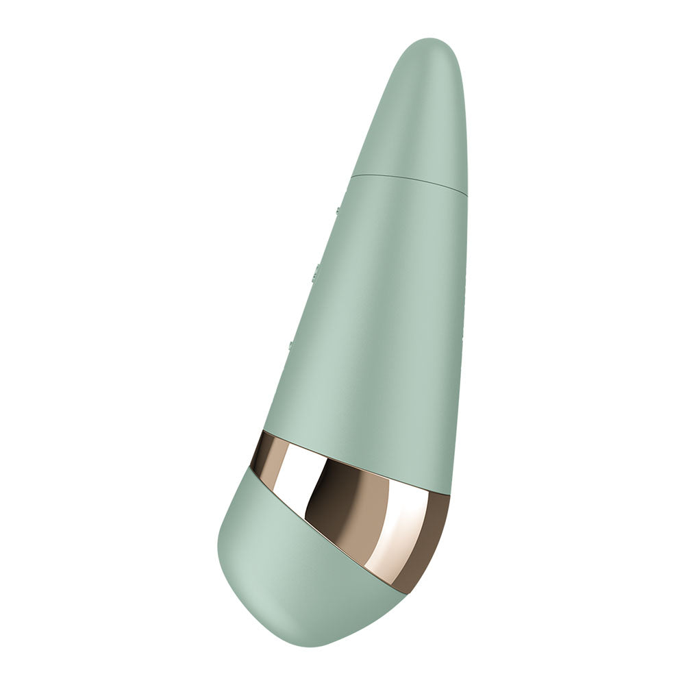 Satisfyer Pro 3+ Battery Series - Mint - Mint Green Air Pulse Clitoral Stimulator with Vibration - 4083858