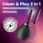 Satisfyer Clean & Play 2-in-1 - Black Unisex Douche with 2 Nozzles - 4095110