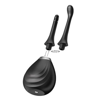 Satisfyer Clean & Play 2-in-1 - Black Unisex Douche with 2 Nozzles - 4095110